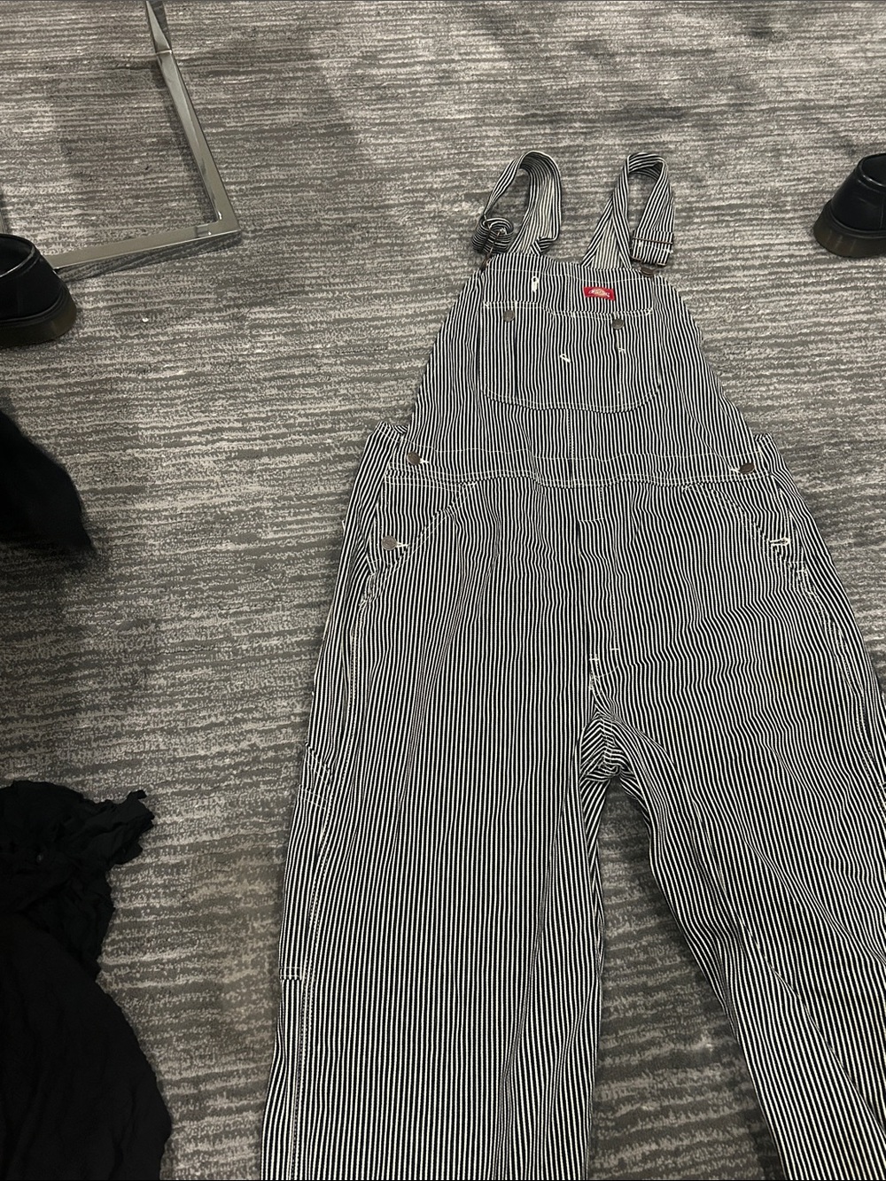 Dickies Black & White Striped Men's Overalls
